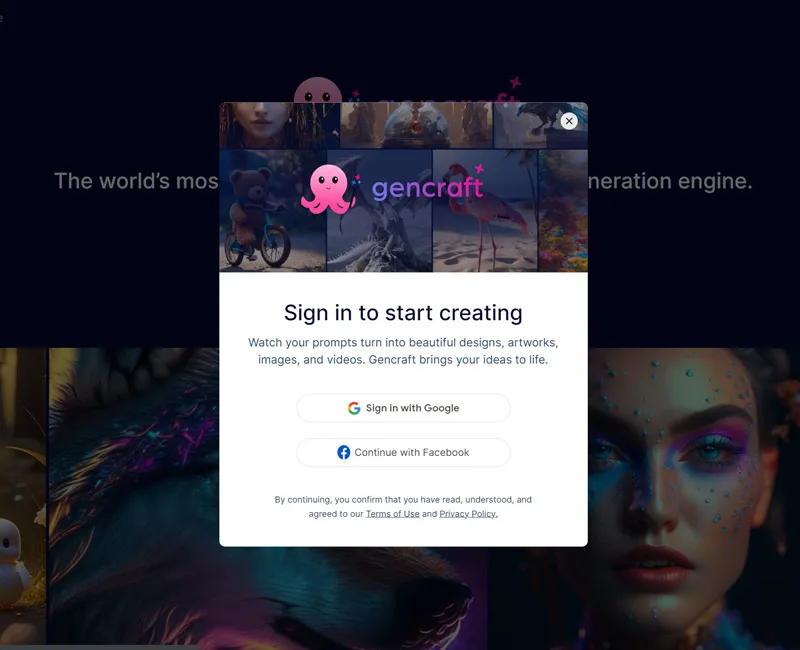 gencraft ai registration