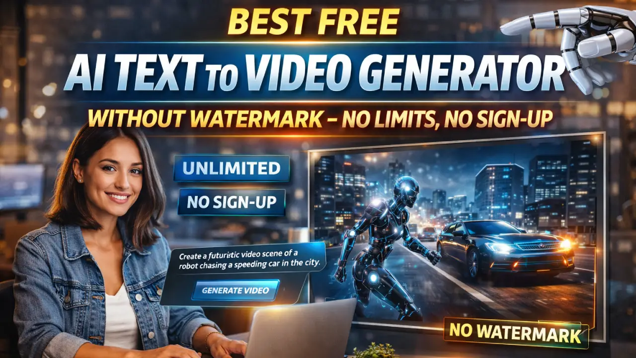 Best Free AI Text to Video Generator Without Watermark – No Limits, No ...